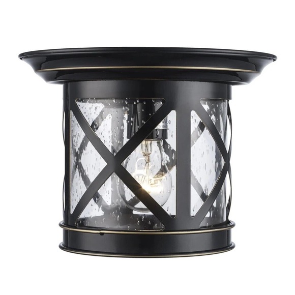 Portfolio Outdoor Flush mount Porch Light #253346 Rubbed Oil Bronze‎ Finish - Picture 4 of 9